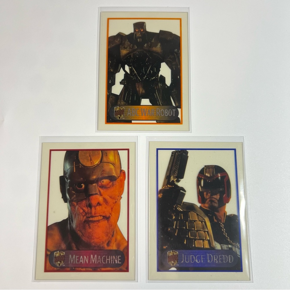 VTG 1995 Edge Judge‎ Dredd Movie Promo Acetate Prism Card Lot MP1 MP2 MP3